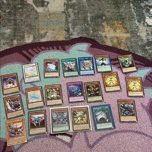 Fantasy Card Game Set with Brown and Multicolor Cards